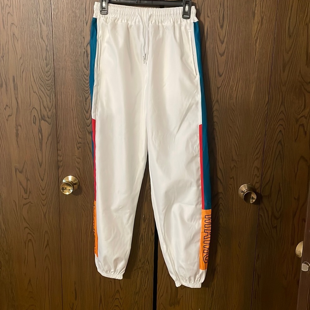 MAMC Athletic Pants Joggers Sweatpants - white